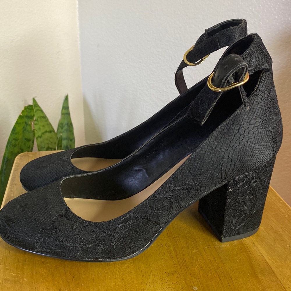 Penny Love Kenny Shoes Womens 8.5 M Black Lace